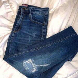 High waisted booty pump skinny jeans